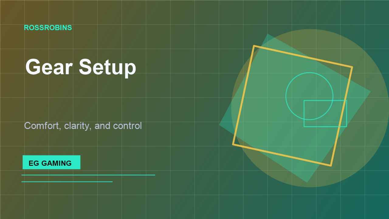 Gaming gear setup with monitor mouse and headset