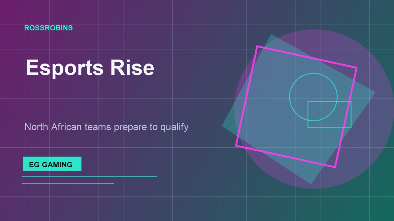 Esports arena with neon blue lighting